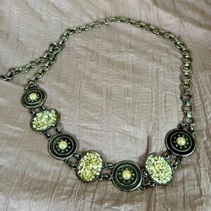 STUNNING NWOT WHBM SILVER CHAIN BELT